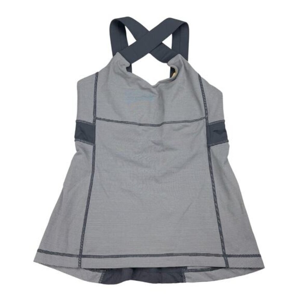LULULEMON Push Your Limits Tank Sz 6 Gray White - Picture 2 of 5